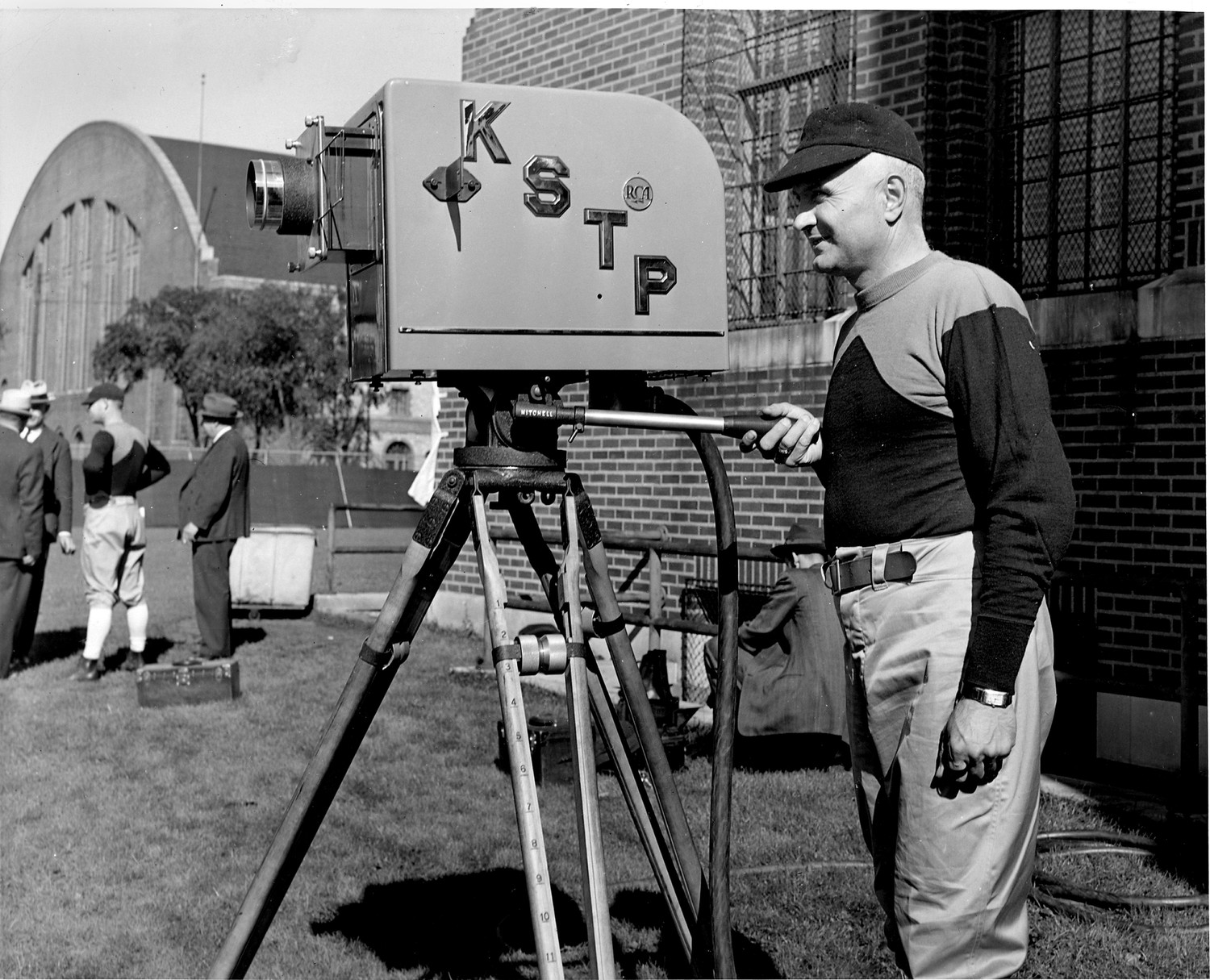 Historic photo of KSTP camera man circa 1939.