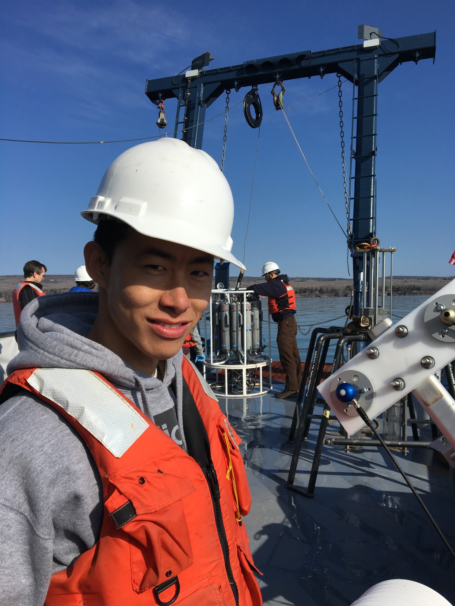 Taeho Lim on the Blue Heron research vessel