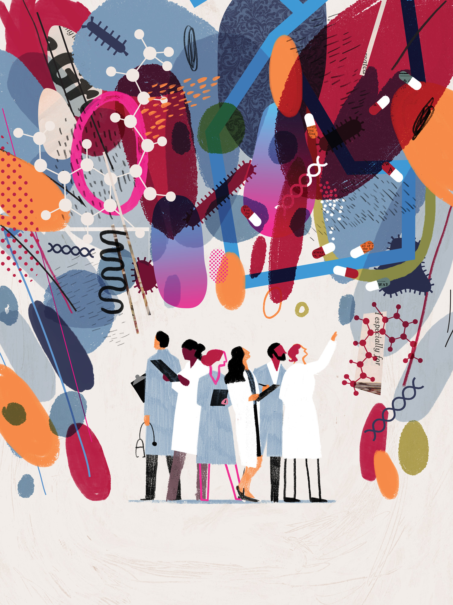 Abstract image of medical people